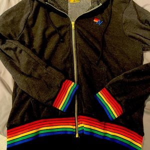 Aviator Nation zip up hoodie, size medium
